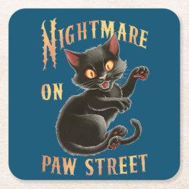 Beängstigende Augen: Ein Albtraum auf der Hallowee Rechteckiger Pappuntersetzer