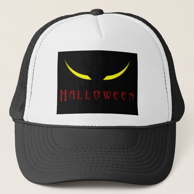 Beängstigende Augen Halloweens Truckerkappe (Vorderseite)