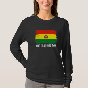 Beängstigende Bolivienflagge Beste Oma je Patrioti T-Shirt