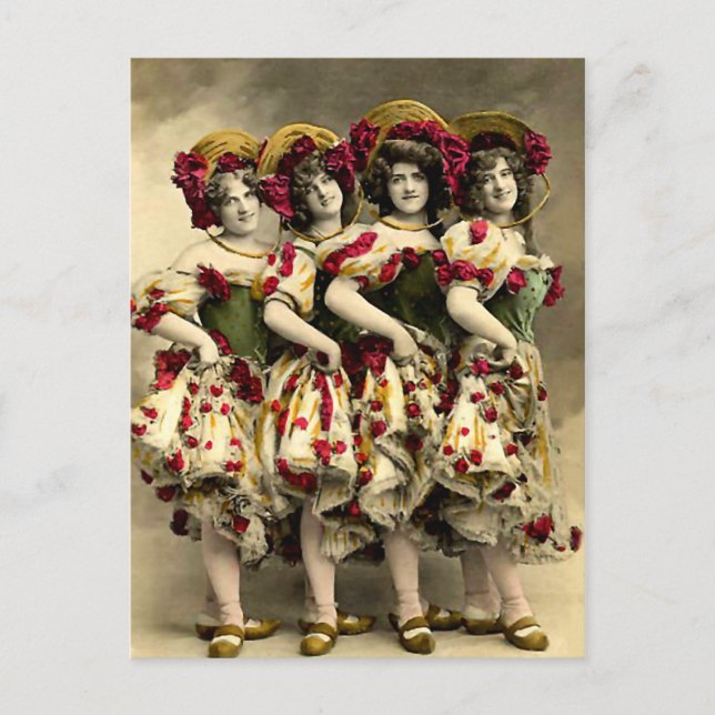 Beängstigende Cancan Dancers Postkarte (Vorderseite)