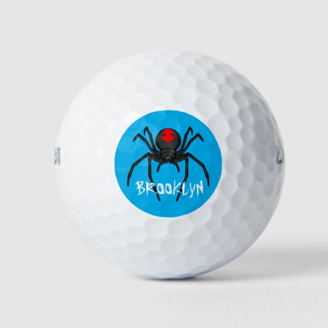 Beängstigende Cartoon-Abbildung Golfball (Vorderseite)