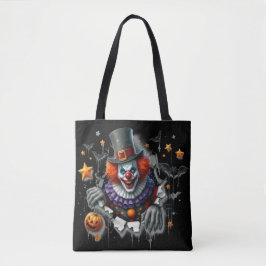 Beängstigende Clown Halloween-Beutel-Tasche