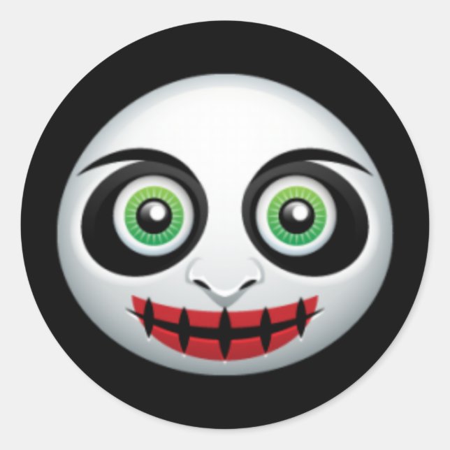 Beängstigende Clown Halloween Stickers (Vorderseite)
