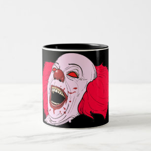 beängstigende Clown-Tasse Zweifarbige Tasse