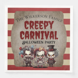 Beängstigende Clowns Halloween-Party Serviette