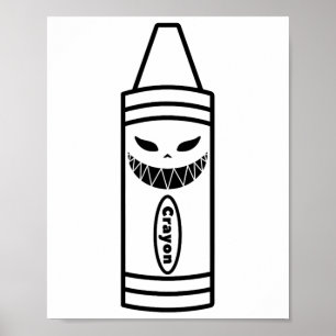 Beängstigende Crayon Box Halloween Easy Costume Co Poster