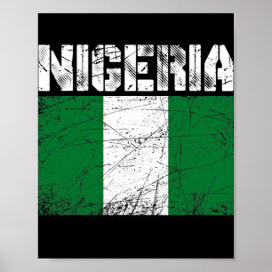 Beängstigende Fahne des Patriotischen Nigeria Männ Poster