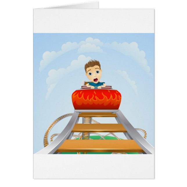 Beängstigende Fahrt auf Achterbahn (Vorne)