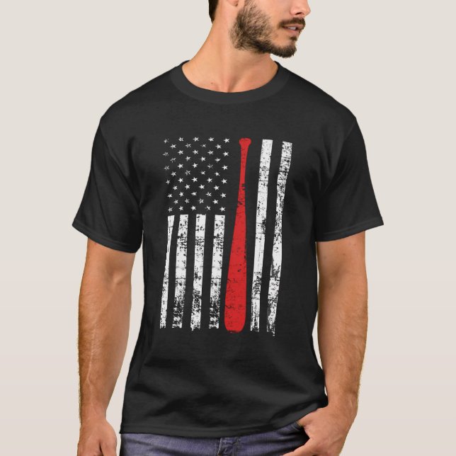Beängstigende Fehler der US-Flagge im Baseball-Fel T-Shirt (Vorderseite)