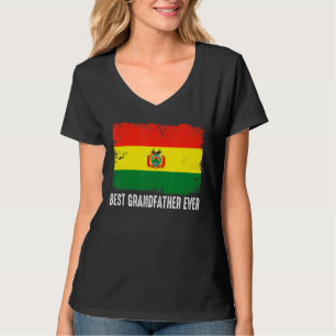 Beängstigende Flagge Boliviens Bester Großvater je T-Shirt