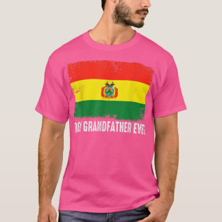 Beängstigende Flagge Boliviens Bester Großvater je T-Shirt