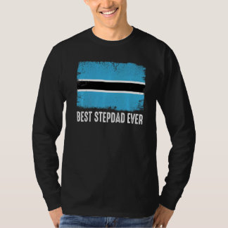 Beängstigende Flagge Botswanas Beste Stepdad je Fa T-Shirt