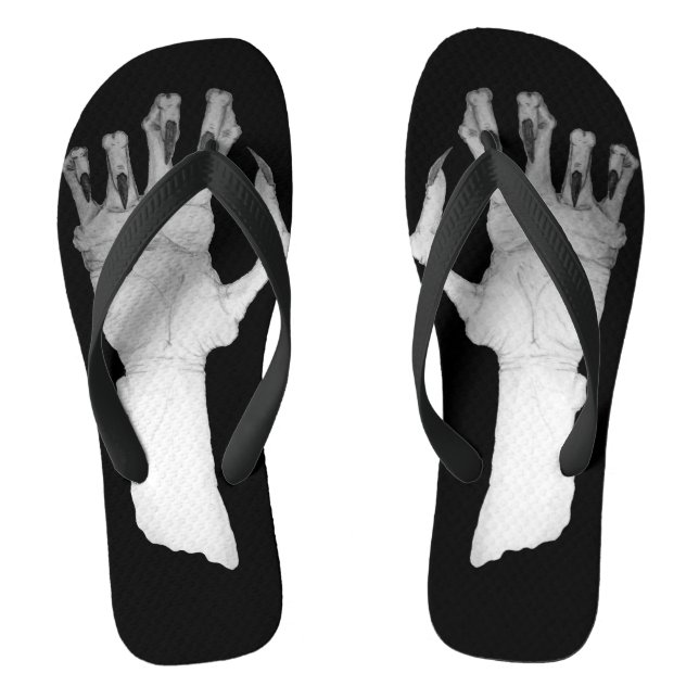 Beängstigende grauenhafte Monsterhandkunst Flip Flops (Fußbett)