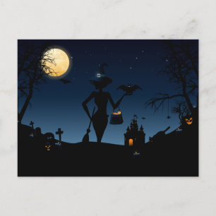 Beängstigende Halloween-Bacground-Postkarte Postkarte