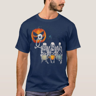Beängstigende Halloween Costume Pumpkin Skeletts J T-Shirt