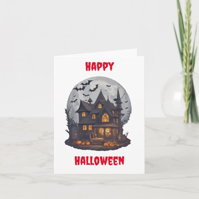 Beängstigende Halloween Design Grußkarte Karte (Vorderseite)