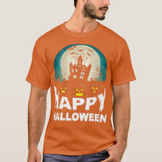 Beängstigende Halloween-Designbraun in Gravur T-Shirt