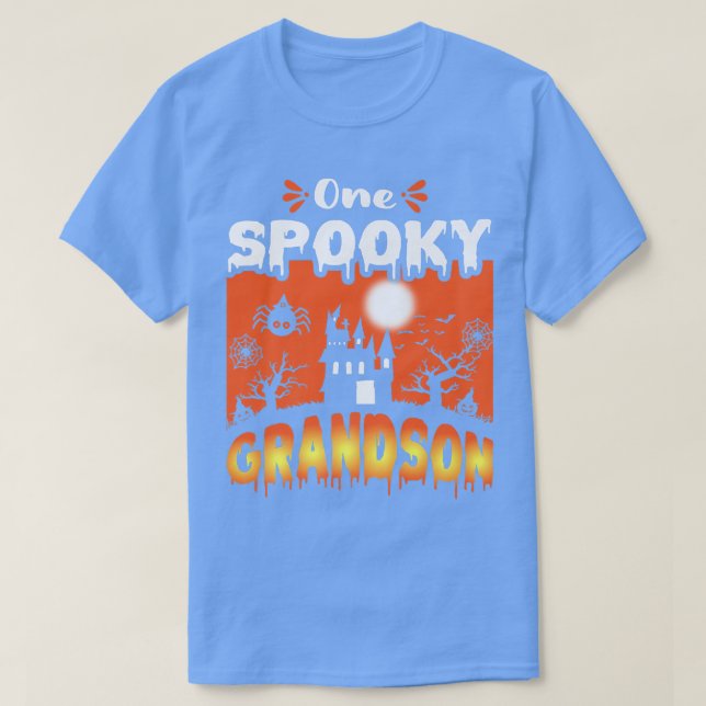 Beängstigende Halloween-Designerin Spuk Burg T-Shirt (Design vorne)