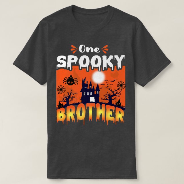 Beängstigende Halloween-Designerin Spuk Burg T-Shirt (Design vorne)