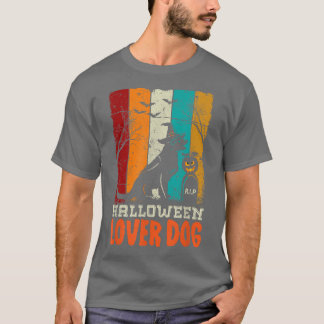 Beängstigende Halloween-Designliebhaberin und Hünd T-Shirt