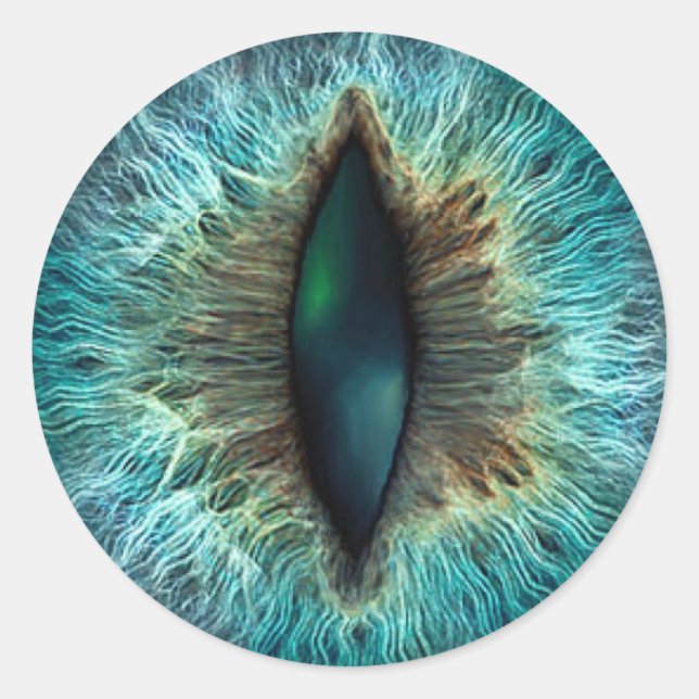 Beängstigende Halloween Dragon Eyeball Runder Aufkleber (Vorderseite)
