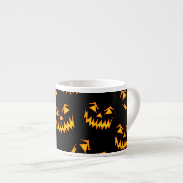 Beängstigende Halloween-Gesichter Espressotasse (Vorderseite Rechts)