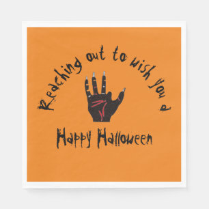 Beängstigende Halloween-Hand Serviette