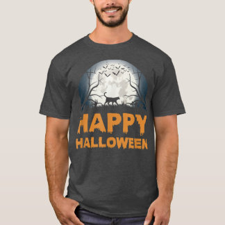 Beängstigende Halloween-Katzengestalterin T - Shir T-Shirt