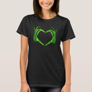 Beängstigende Halloween-Kostümskelett Xray Hand Bo T-Shirt