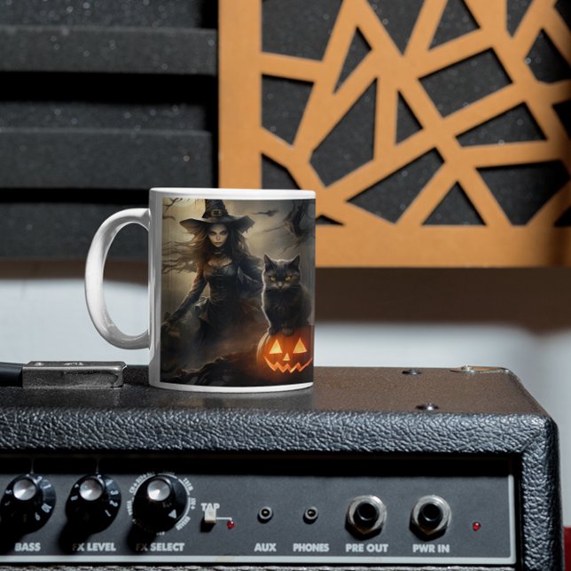Beängstigende Halloween-Kürbis, Schwarze Katzen un Kaffeetasse (Scary Halloween Characters version 59 Mug
)