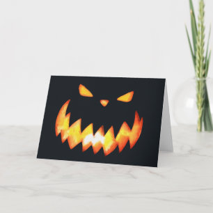 Beängstigende Halloween-Kürkenkarte Karte