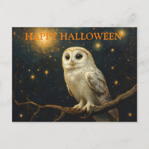 Beängstigende Halloween-Nacht mit Owls Postkarte