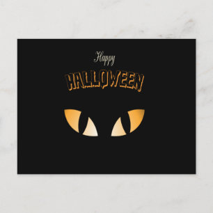 Beängstigende Halloween-Nacht mit Owls-Postkarte Postkarte