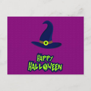 Beängstigende Halloween-Nacht mit Owls-Postkarte Postkarte