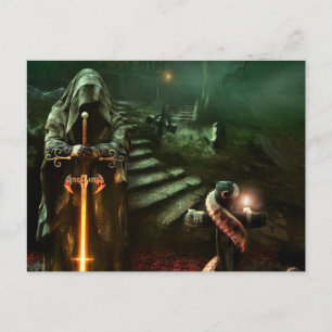 Beängstigende Halloween-Nacht Postkarte