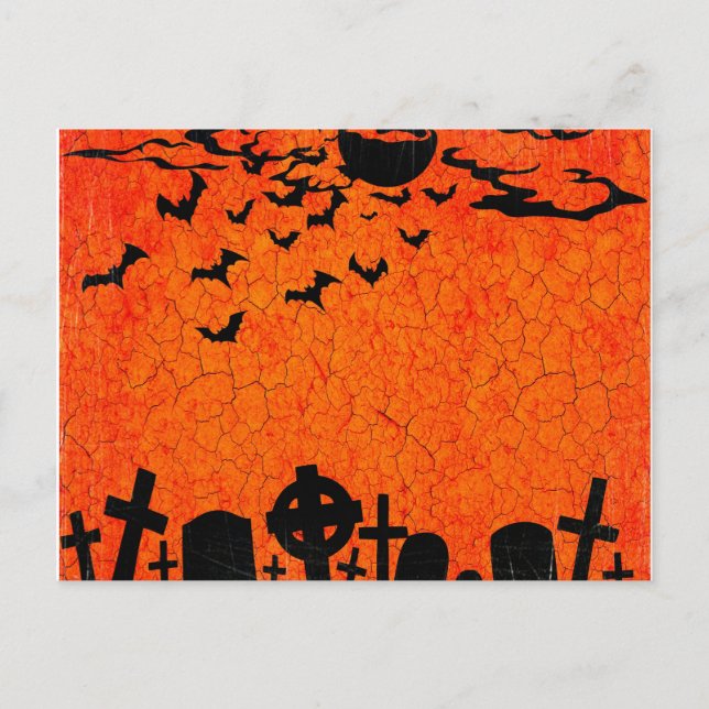 Beängstigende Halloween-Nacht Postkarte (Vorderseite)
