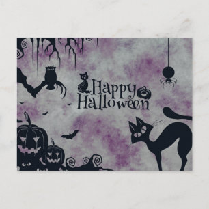 Beängstigende Halloween-Nacht Postkarte