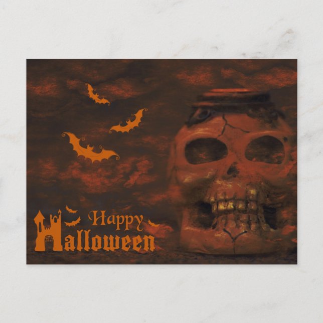 Beängstigende Halloween-Nacht Postkarte (Vorderseite)