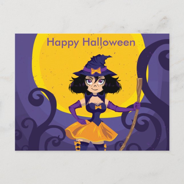 Beängstigende Halloween-Nacht Postkarte (Vorderseite)