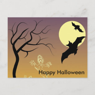 Beängstigende Halloween-Nacht Postkarte