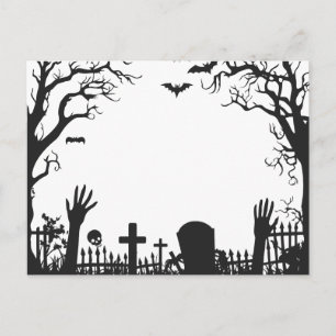 Beängstigende Halloween-Nacht Postkarte
