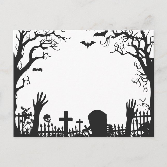 Beängstigende Halloween-Nacht Postkarte (Vorderseite)