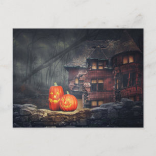 Beängstigende Halloween-Nacht Postkarte