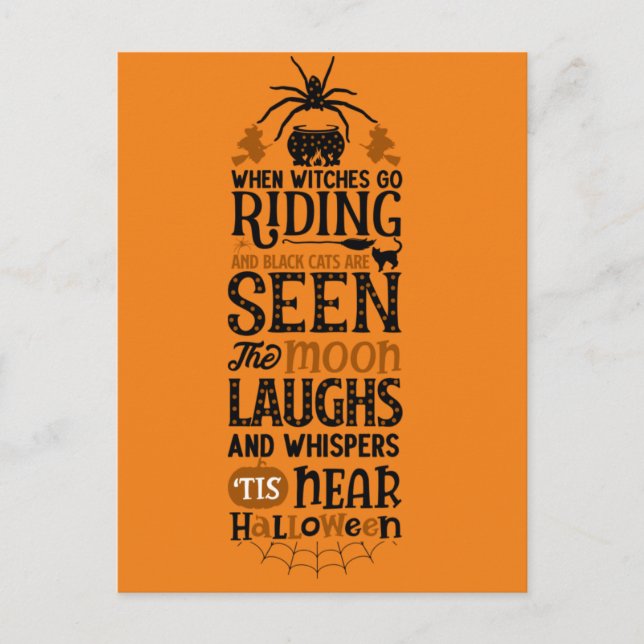 Beängstigende Halloween Night Postkarte (Vorderseite)