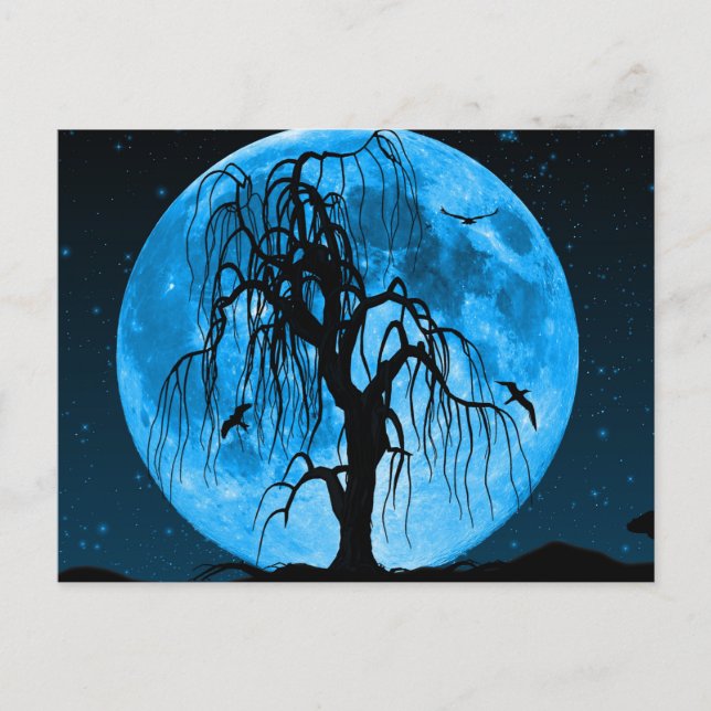 Beängstigende Halloween Night Postkarte (Vorderseite)