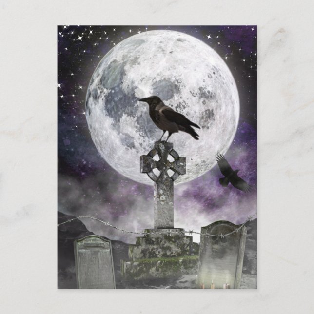 Beängstigende Halloween Night Postkarte (Vorderseite)