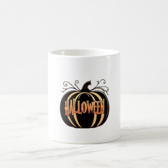Beängstigende Halloween Pumpkin-Tasse Kaffeetasse (Mittel)