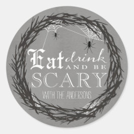 Beängstigende Halloween-Rundaufkleber Runder Aufkleber