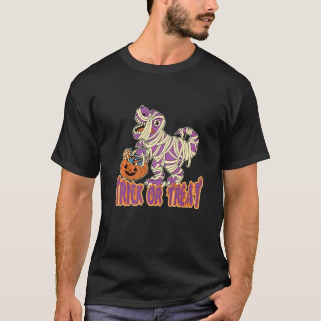 Beängstigende Halloween TRex Spooky T-Shirt (Vorderseite)