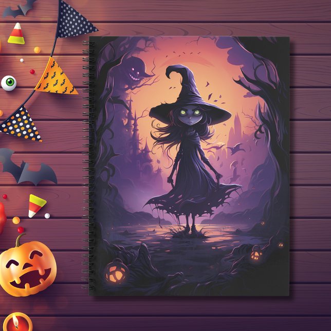 Beängstigende Hexe Halloween Notizbuch (Scary Witch Notebook)